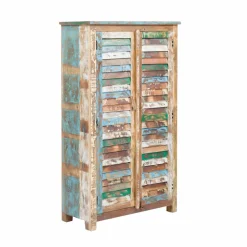 Made in Meubles Armoire<Armoire à lattes en bois coloré Ethnik