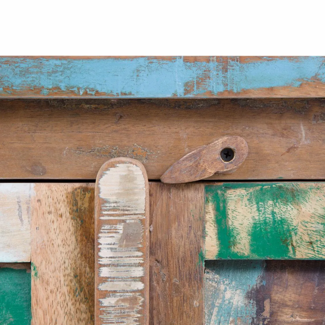 Made in Meubles Armoire<Armoire à lattes en bois coloré Ethnik