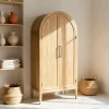 Made in Meubles Armoire<Armoire arrondie en bois d'orme Alicia
