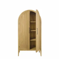 Made in Meubles Armoire<Armoire arrondie en bois d'orme Alicia
