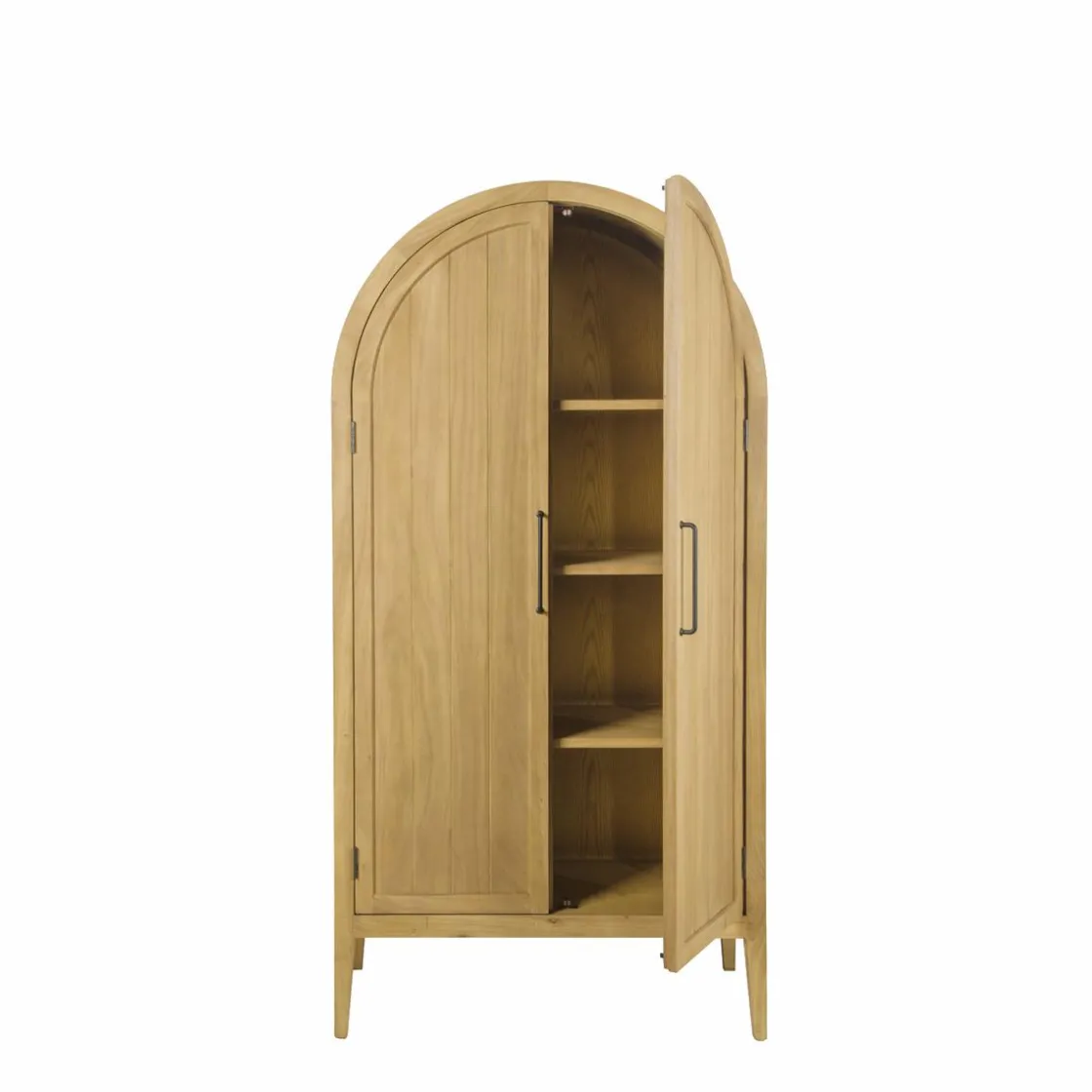 Made in Meubles Armoire<Armoire arrondie en bois d'orme Alicia