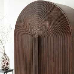 Made in Meubles Armoire<Armoire arrondie en bois de manguier Julio