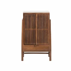 Made in Meubles Armoire<Armoire en bois d'acacia et terrazzo Kaelis