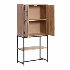 Made in Meubles Armoire<Armoire en bois d'acacia et métal Ava