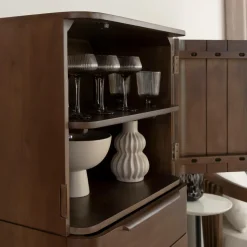 Made in Meubles Armoire<Armoire en bois de manguier foncé Aléna