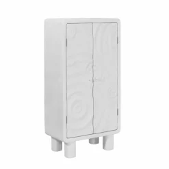 Made in Meubles Armoire|Meuble De Rangement<Armoire en bois effet béton blanc Danaé