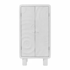 Made in Meubles Armoire|Meuble De Rangement<Armoire en bois effet béton blanc Danaé