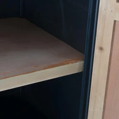 Made in Meubles Armoire<Armoire en pin et métal Rondin