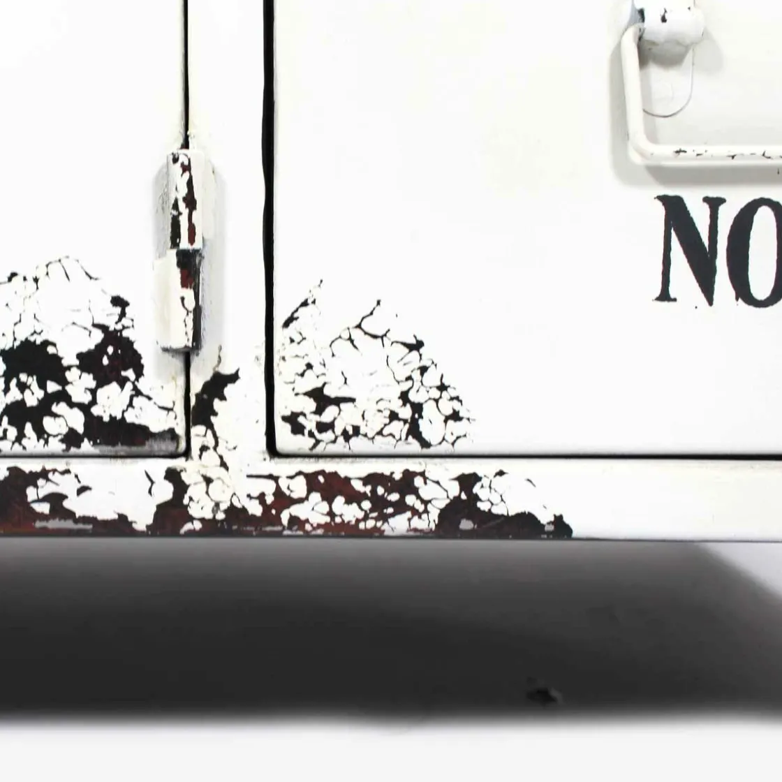 Made in Meubles Banc<Banc avec rangement en métal blanc Félicie