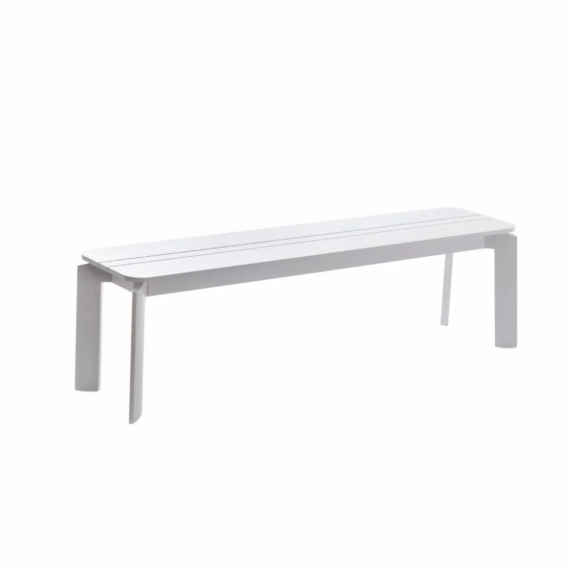 Made in Meubles Chaise De Jardin<Banc en aluminium blanc Apollon