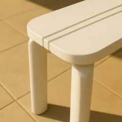 Made in Meubles Chaise De Jardin<Banc en aluminium blanc Apollon