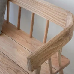 Made in Meubles Banc<Banc en bois de teck brut June