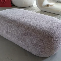 Made in Meubles Banc<Banc en tissu lilas Lola