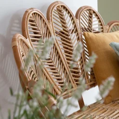 Made in Meubles Fauteuil|Canapé<Banquette fleur en rotin Rattan
