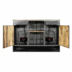 Made in Meubles Meuble Bar<Bar camion en métal gris Tata