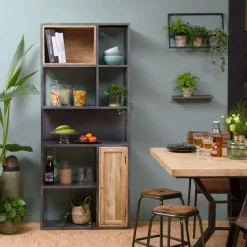 Made in Meubles Bibliothèque<Bibliothèque en bois de manguier et métal Locker