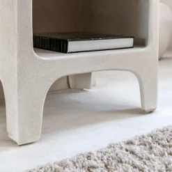 Made in Meubles Bibliothèque|Etagère<Bibliothèque en bois effet béton blanc Danaé