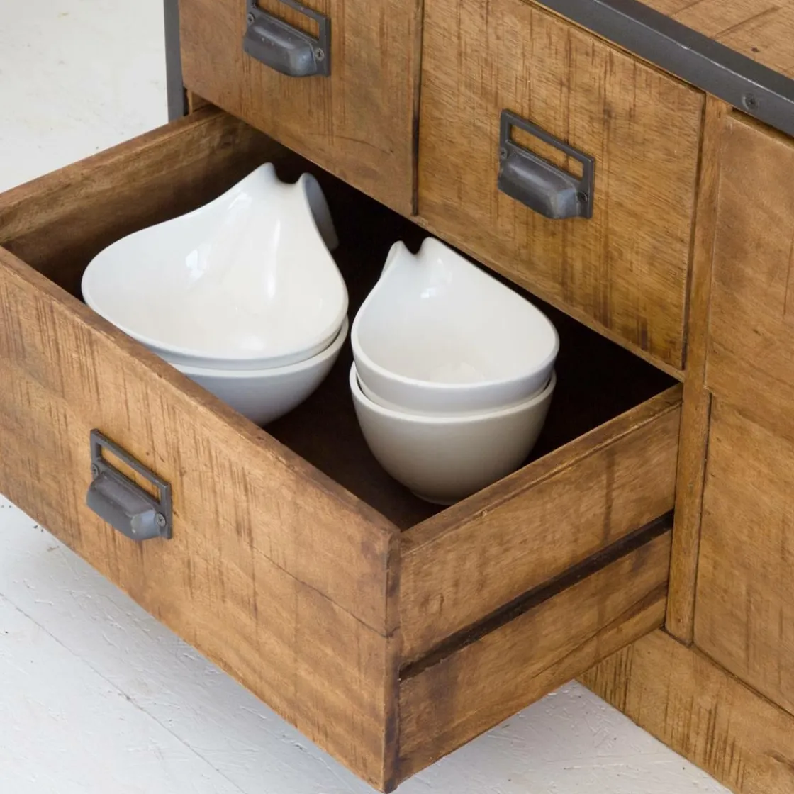 Made in Meubles Bibliothèque<Bibliothèque en métal et bois de manguier Marcel