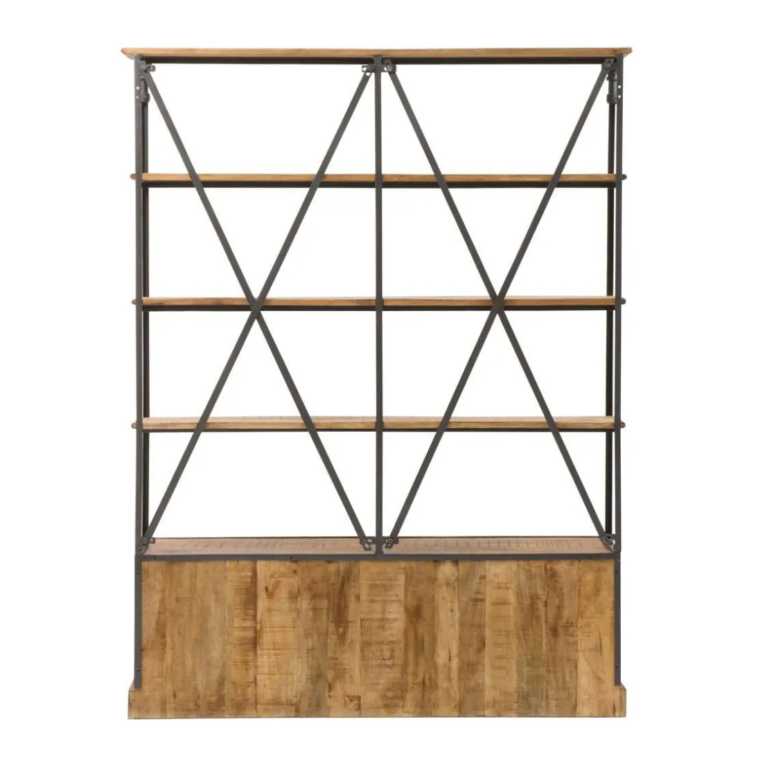 Made in Meubles Bibliothèque<Bibliothèque en métal et bois de manguier Marcel