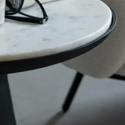 Made in Meubles Bout De Canapé & Sellette<Bout de canapé en aluminium et marbre Marceau