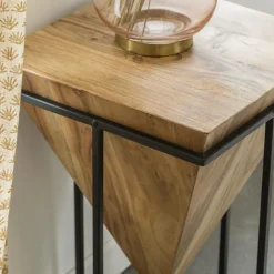 Made in Meubles Bout De Canapé & Sellette<Bout de canapé en bois d'acacia et métal Roméo