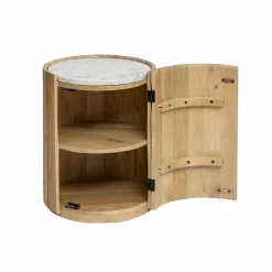 Made in Meubles Bout De Canapé & Sellette<Bout de canapé en bois de manguier et marbre Moana