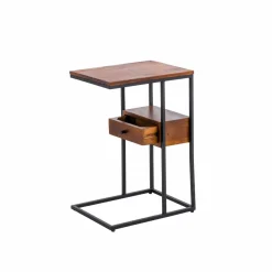 Made in Meubles Bout De Canapé & Sellette<Bout de canapé en bois de manguier et métal Harald