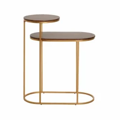 Made in Meubles Bout De Canapé & Sellette<Bout de canapé en métal et bois de manguier Léon