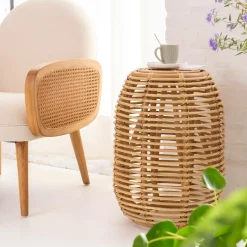 Made in Meubles Bout De Canapé & Sellette<Bout de canapé en rotin Rattan