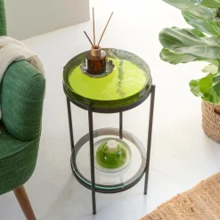 Made in Meubles Bout De Canapé & Sellette<Bout de canapé plateau en verre Lise