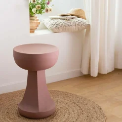 Made in Meubles Bout De Canapé & Sellette<Bout de canapé rose Marguerite