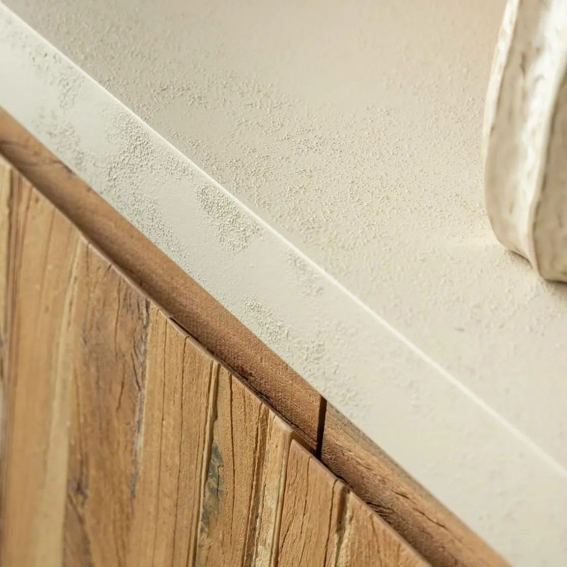 Made in Meubles Buffet<Buffet 2 portes avec étagères en bois effet béton et bois recyclé Dalva