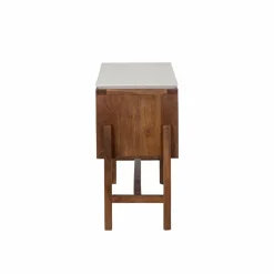 Made in Meubles Buffet|Meuble Sous Vasque<Buffet 2 portes en bois d'acacia et terrazzo Kaelis