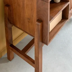 Made in Meubles Buffet|Meuble Sous Vasque<Buffet 2 portes en bois d'acacia et terrazzo Kaelis