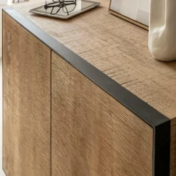 Made in Meubles Buffet<Buffet 2 portes en bois de manguier et métal Isil