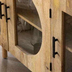Made in Meubles Buffet<Buffet 3 portes en bois de manguier Nova
