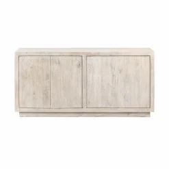 Made in Meubles Buffet<Buffet 4 portes en bois de manguier blanchi Alison