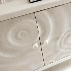 Made in Meubles Buffet<Buffet 3 portes en bois effet béton blanc Danaé