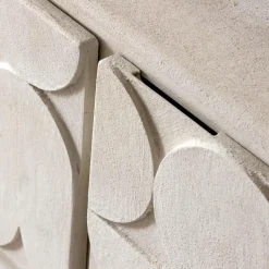 Made in Meubles Buffet<Buffet 3 portes en bois effet béton blanc Danaé