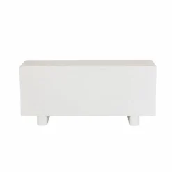 Made in Meubles Buffet<Buffet 3 portes en bois effet béton blanc Danaé