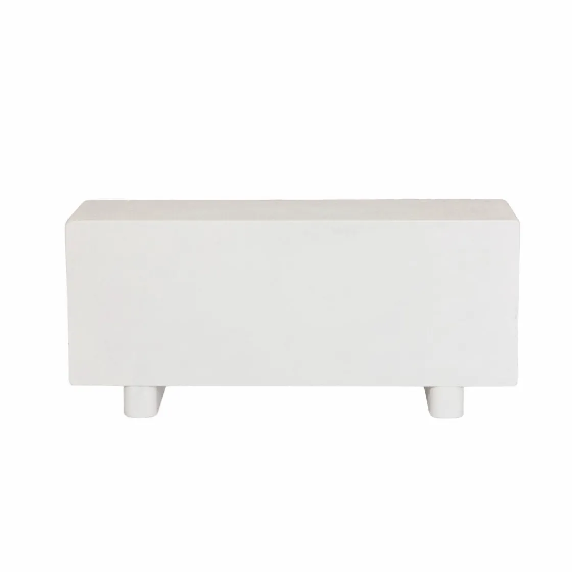 Made in Meubles Buffet<Buffet 3 portes en bois effet béton blanc Danaé