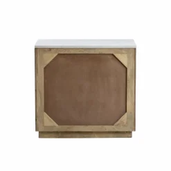 Made in Meubles Buffet<Buffet 2 portes en bois recyclé et marbre Damian