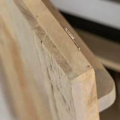 Made in Meubles Buffet<Buffet 2 portes en bois recyclé et marbre Damian