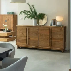 Made in Meubles Buffet<Buffet 4 portes en bois recyclé Blaise