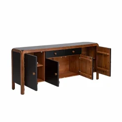 Made in Meubles Buffet<Buffet arrondi en bois de manguier Romy