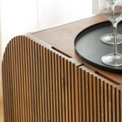 Made in Meubles Buffet<Buffet arrondi en bois de manguier Lise