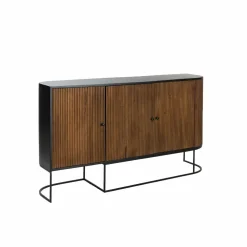 Made in Meubles Buffet<Buffet arrondi en bois de manguier et métal Ysé