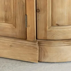 Made in Meubles Buffet<Buffet arrondi en vieux pin et pierre bleue Garance