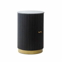 Made in Meubles Buffet|Meuble Bar<Buffet bar en bois de manguier et marbre Isaac