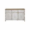 Made in Meubles Buffet<Buffet blanc en pin massif brossé Bastille